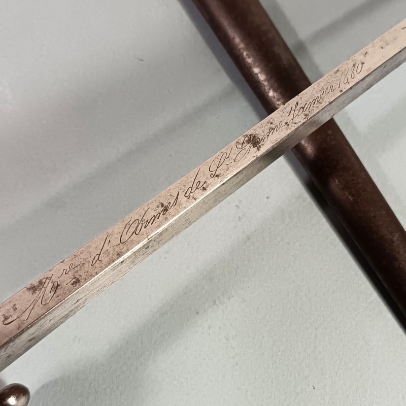 BAIONNETTE POUR FUSIL GRAS FRANCAIS MODELE 1874 AU MEME NUMERO MANUFACTURE D'ARMES DE ST ETIENNE JANVIER 1880